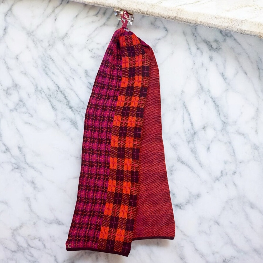 Circus by Sam Edelman Plaid Scarf Women’s Deep Chili Red Warm Soft Long Y2K NWT